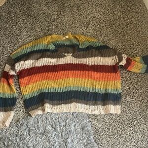 Striped loose fitting sweater